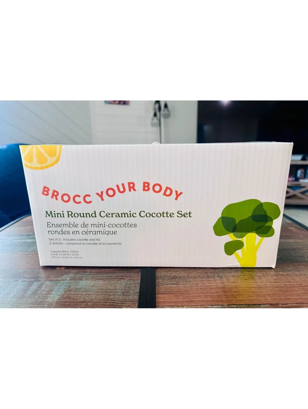 Brocc Your Body mini round ceramic cocotte set New In Box